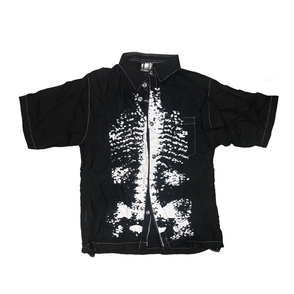 Haveyoudiedbefore Women's Large Black Button Up